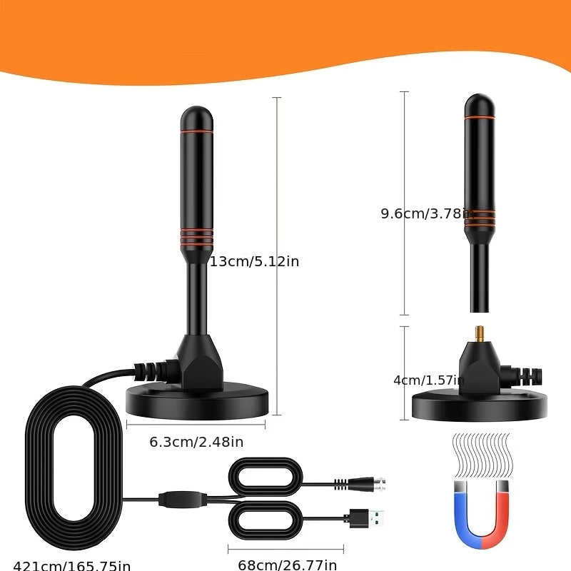Antena Digital HD para Interiores con Amplificador de Señal