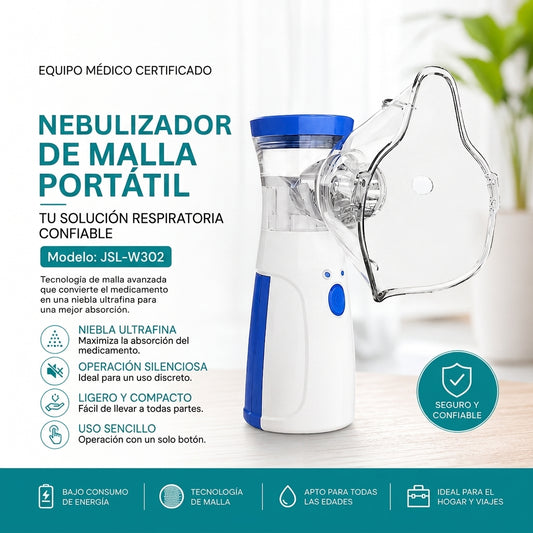 🌬️ NEBULIZADOR PORTÁTIL PARA ADULTOS Y NIÑOS
