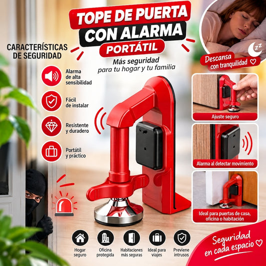 Tope de puerta con alarma portatil