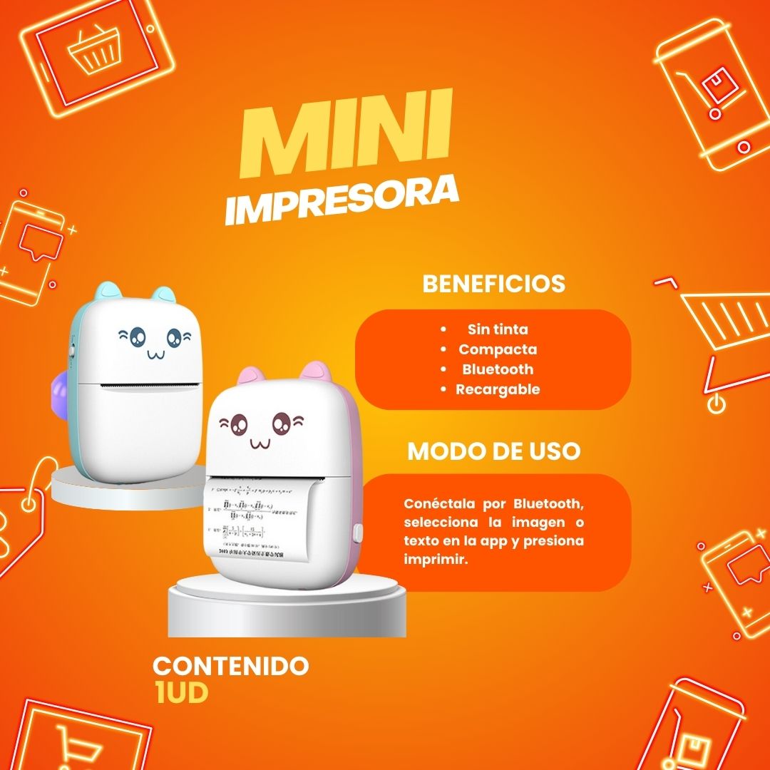 Mini Impresora Portátil Térmica 58 mm